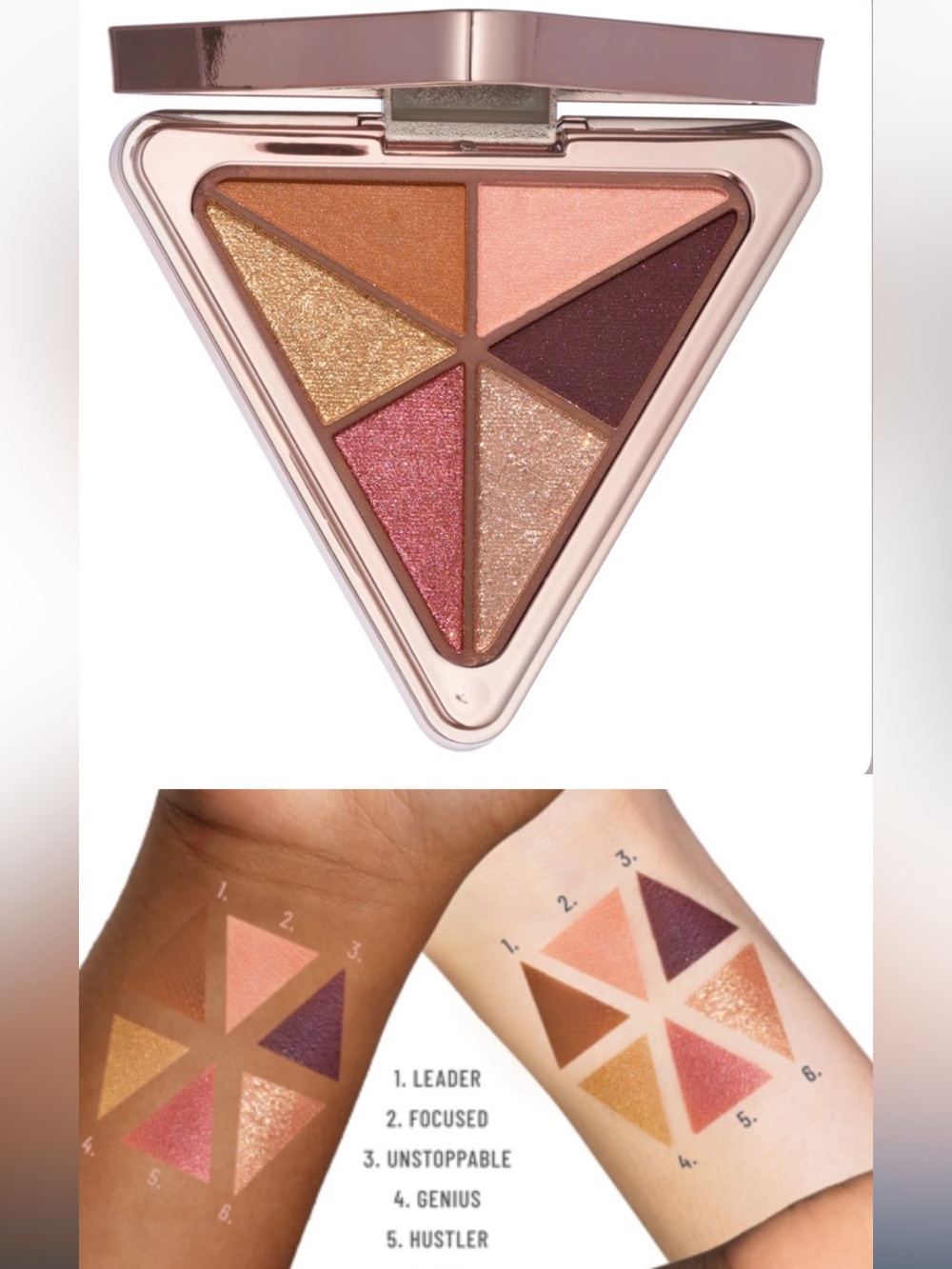 NEW Lys Beauty Neutral & Rose Shimmer Eyeshadow Palette - 6 Shades | new in box